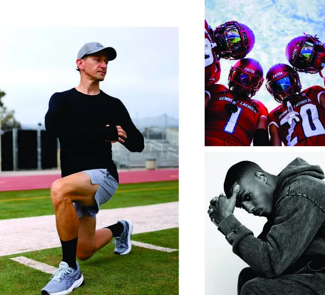 Amerikaans voetbal, hoodie en op maat gemaakte shorts allemaal in één afbeelding