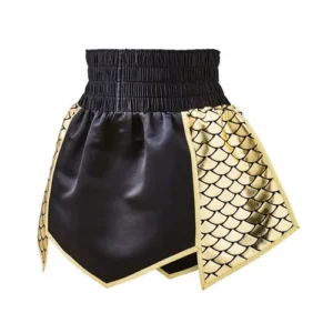 black and golden custom boxing shorts