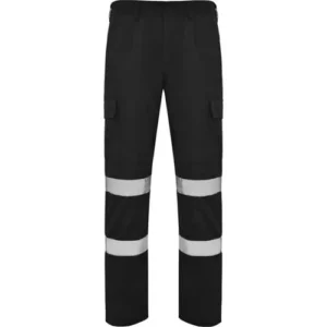 black cargo hi visibility trouser with background