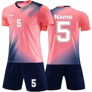 orange and black custom sublimated uniform player number and name on back with white background