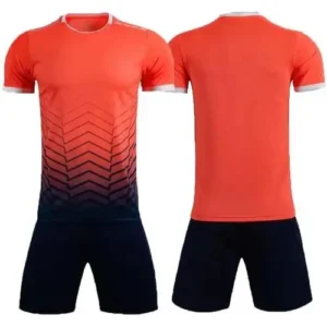 orange and black bottom custom sublimated handball uniform with white background
