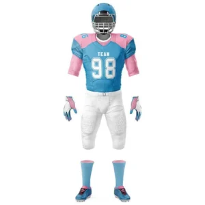 pink and white bottom custom American football uniform