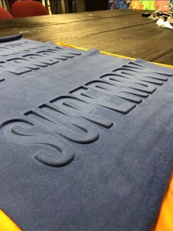 3d embossing on black hoodie