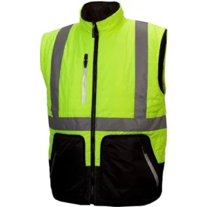 High visibility full zipper safety jacket
