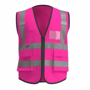 High visibility pink safety jacket