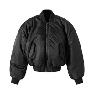 crop top black puffer jacket