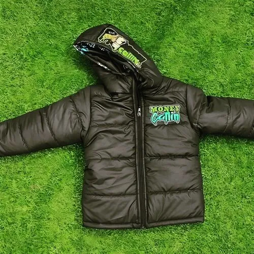 black custom puffer jacket