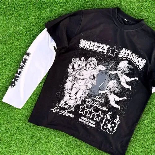 full sleeve custom black t shirt