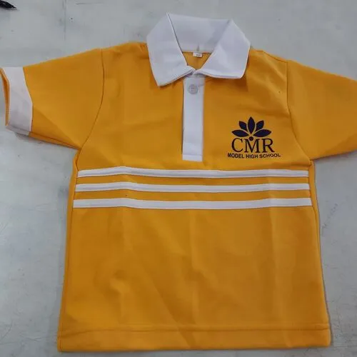 yellow school uniform polo shirt