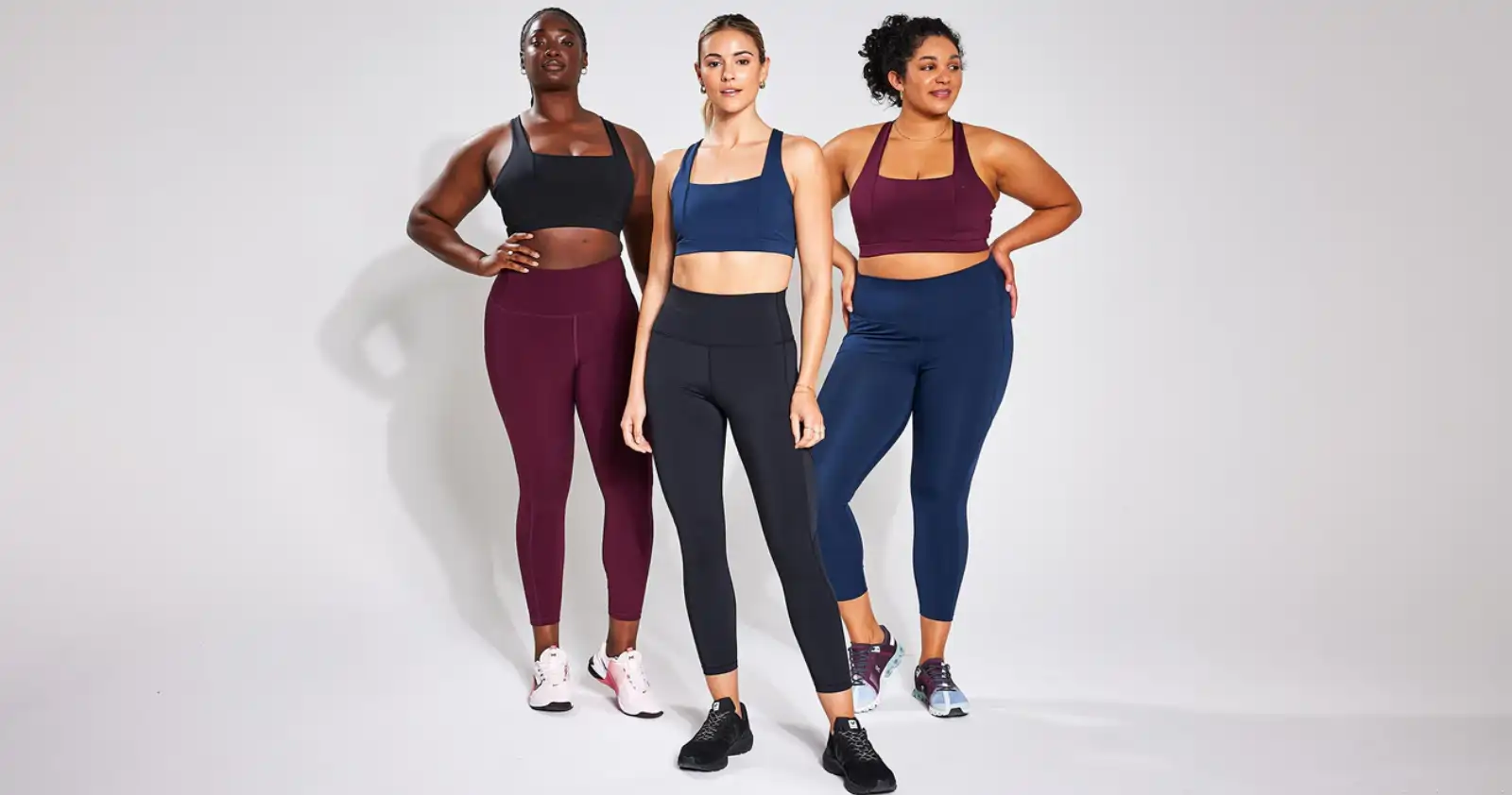 Custom sports bra with medium-impact support and moisture-wicking fabric displayed on a mannequin