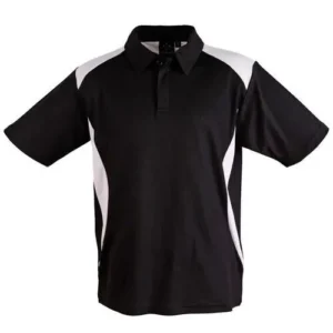 black and white polo shirt