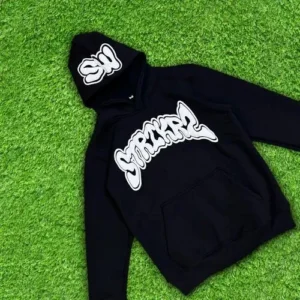 black custom hoodie custom dtf print on front